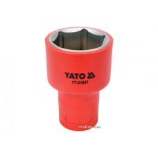 Головка торцева шестигранна діелектрична YATO 1/2" М27 х 60/38 мм VDE до 1000 В