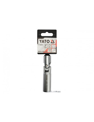Головка торцева дванадцятигранна шарнірна для свічок YATO 3/8" М14