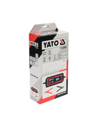 Зарядний прилад мережевий з LCD дисплеєм 230В YATO до акумуляторів 6V-2А 12V-8А, макс. 240 AГод