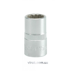 Головка торцева дванадцятигранна YATO 1/2" М15 х 38 мм