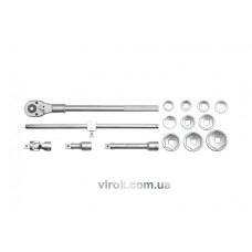 Набір головок торцевих YATO 3/4" М30-60 мм 15 шт