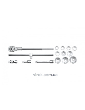 Набір головок торцевих YATO 3/4" М30-60 мм 15 шт