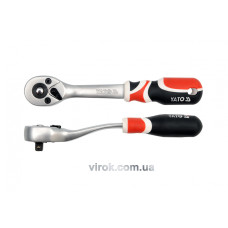 Тріщатка 1/4" з вигнутою ручкою YATO 155 мм 72 зубці