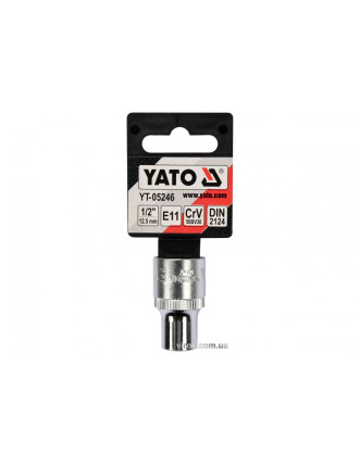 Головка торцева YATO TORX E11 1/2" CrV [Блістер]