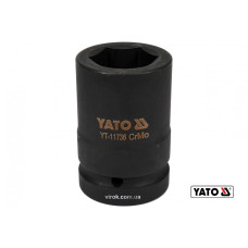 Головка торцева ударна шестигранна YATO 1" М33 x 80 мм Cr-Mo