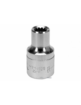 Головка торцева Spline YATO 1/2" M8 x 38 мм CrV [Блістер]