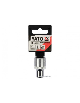 Головка торцева Spline YATO 1/2" M8 x 38 мм CrV [Блістер]
