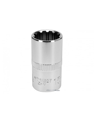 Головка торцева Spline YATO 1/2" M15 x 38 мм CrV [Блістер]