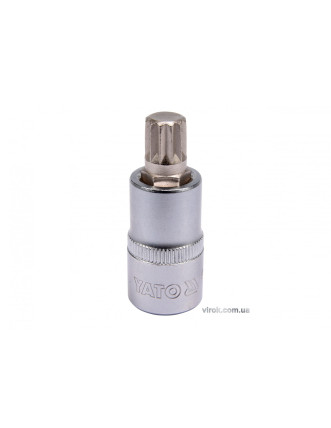 Головка торцева з насадкою викрутковою SPLINE YATO 1/2" M12 х 55 мм