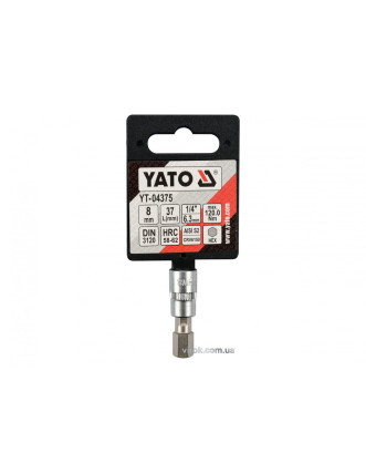 Головка торцева з насадкою викрутковою HEX YATO 1/4" H8 x 37 мм