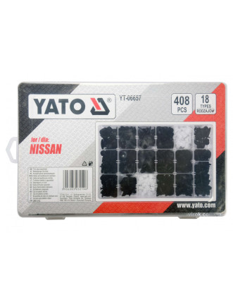 Набір кріплень автомобільної обшивки NISSAN YATO 18 типорозмірів 418 шт