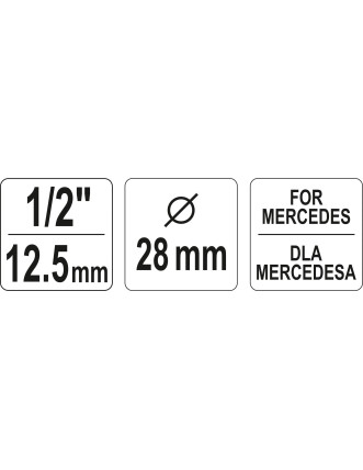 Насадка-ключ до форсункових камер двигуна MERSEDES YATO 1/4" Ø28 мм 58 мм