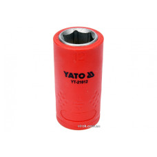 Головка торцева шестигранна діелектрична YATO 3/8" М12 х 45/28 мм VDE до 1000 В