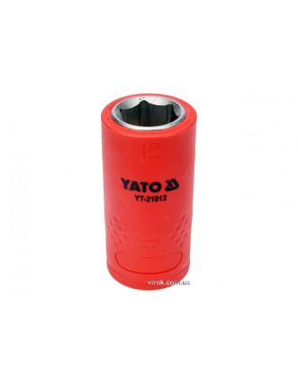 Головка торцева шестигранна діелектрична YATO 3/8" М12 х 45/28 мм VDE до 1000 В