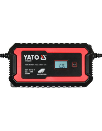 Зарядний прилад мережевий з LCD дисплеєм 230В YATO до акумуляторів 6V-2А 12V-10А, макс. 240AГод