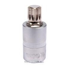 Головка торцева з насадкою викрутковою SPLINE YATO 1/2" M14 х 55 мм
