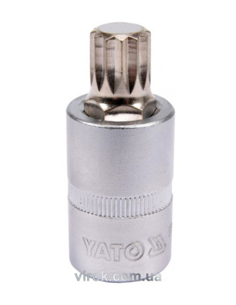 Головка торцева з насадкою викрутковою SPLINE YATO 1/2" M14 х 55 мм