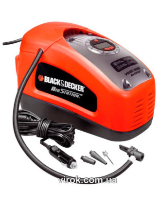 Компресор автомобільний Black+Decker від 2 джерел живлення - 12 В / 230 В