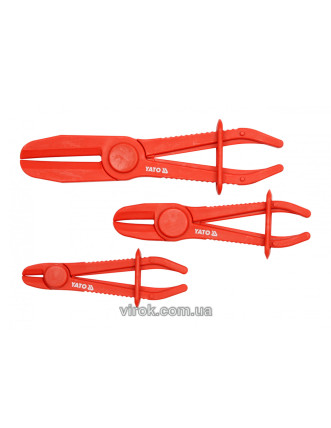 Затискачі для патрубків з фіксаторами YATO 1/4"-3/4" 1/2"-5/4" 3/4"-9/4" 3 шт