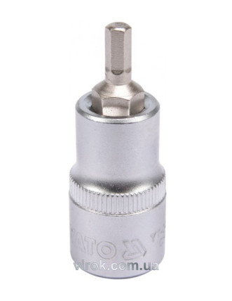 Головка торцева з насадкою викрутковою HEX YATO 1/2" H5 x 55 мм