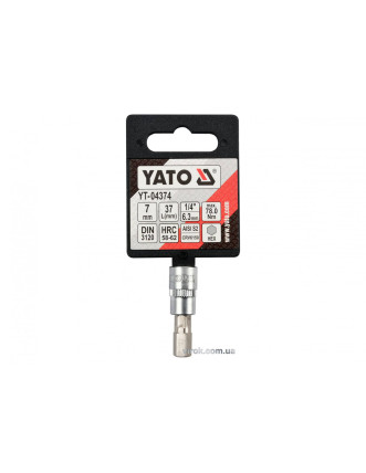 Головка торцева з викрутковою насадкою HEX YATO 1/4" H7 x 37 мм