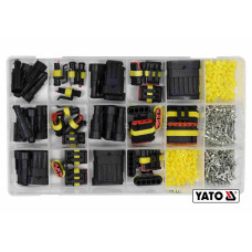Набір герметичних роз'ємів для електричних контактів YATO 1-6 PIN 424 шт