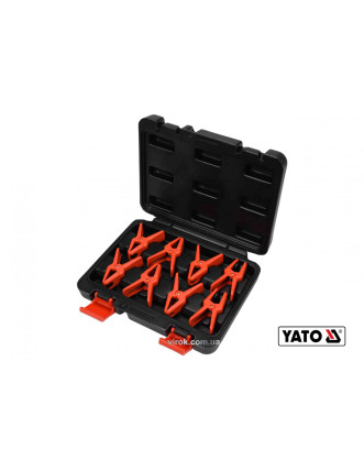 Затискачі для металевих проводів YATO 8 шт + кейс