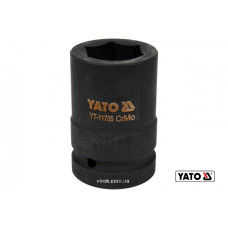 Головка торцева ударна шестигранна YATO 1" М32 x 80 мм Cr-Mo