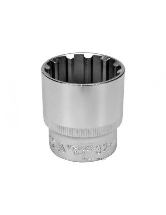 Головка торцева Spline YATO 1/2" M32 x 45 мм CrV [Блістер]