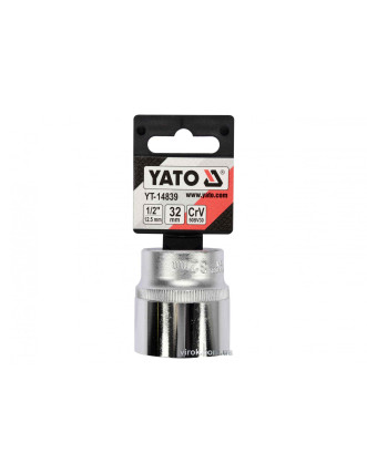 Головка торцева Spline YATO 1/2" M32 x 45 мм CrV [Блістер]