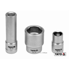 Головки торцеві для обслуговування інжекторних помп YATO 1/2" Cr-V 3 шт