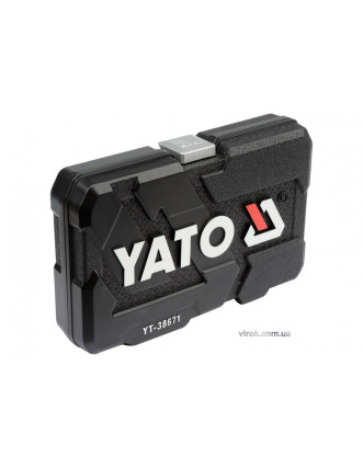 Набір головок торцевих YATO 1/2" М10-24 мм 12 шт