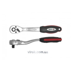 Тріщатка 1/2" з вигнутою ручкою YATO 250 мм 72 зубці