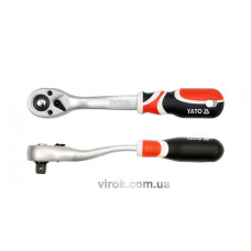 Тріщатка 1/2" з вигнутою ручкою YATO 255 мм 72 зубці