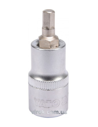 Головка торцева з насадкою викрутковою HEX YATO 1/2" H6 x 55 мм