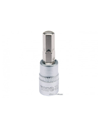 Головка торцева з викрутковою насадкою HEX YATO 1/4" H6 x 37 мм