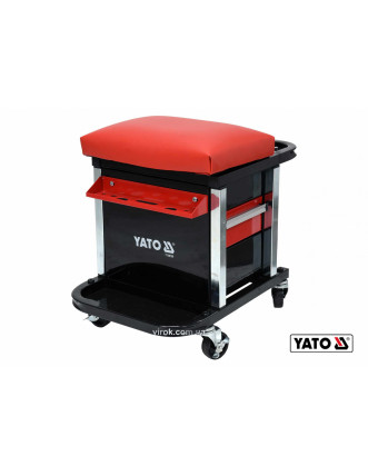 Табурет на колесах YATO з 2 шуфлядами 530 x 470 x 360 мм 150 кг