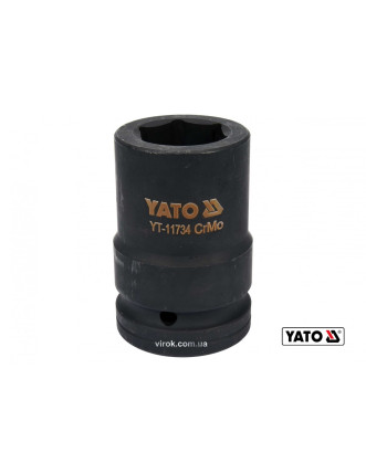 Головка торцева ударна шестигранна YATO 1" М30 x 80 мм Cr-Mo