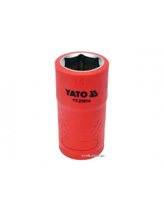 Головка торцева шестигранна діелектрична YATO 3/8" М14 х 45/28 мм VDE до 1000 В