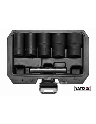 Набір екстракторів для видалення зломаних гвинтів і гайок YATO 1/2" 17-27 мм 6 шт