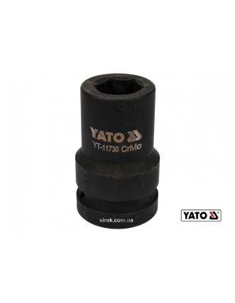 Головка торцева ударна шестигранна YATO 1" М24 x 80 мм Cr-Mo
