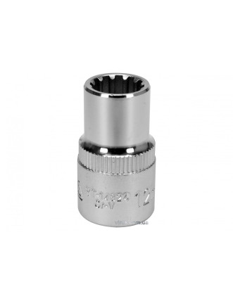 Головка торцева Spline YATO 1/2" M12 x 38 мм CrV [Блістер]