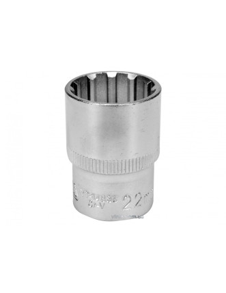 Головка торцева Spline YATO 1/2" M22 x 38 мм CrV [Блістер]