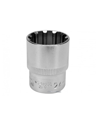 Головка торцева Spline YATO 1/2" M24 x 38 мм CrV [Блістер]