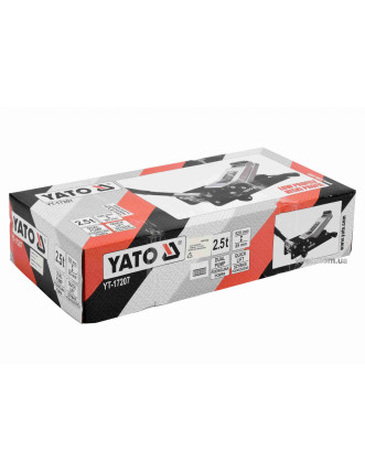 Домкрат гідравлічний підкатний низькопрофільний YATO 2.5 т 85-520 мм
