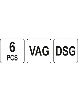 Інструменти для обслуговування муфт зчеплення YATO ряду DSG концерну VAG, компл. 6 елем.